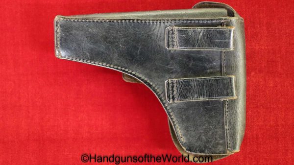 FN, Browning, 1922, Holster, Danish, Pattern, Unmarked, brown, leather, Original, Collectible, Denmark, Handgun, Pistol, Police, WWII, WW2, Era
