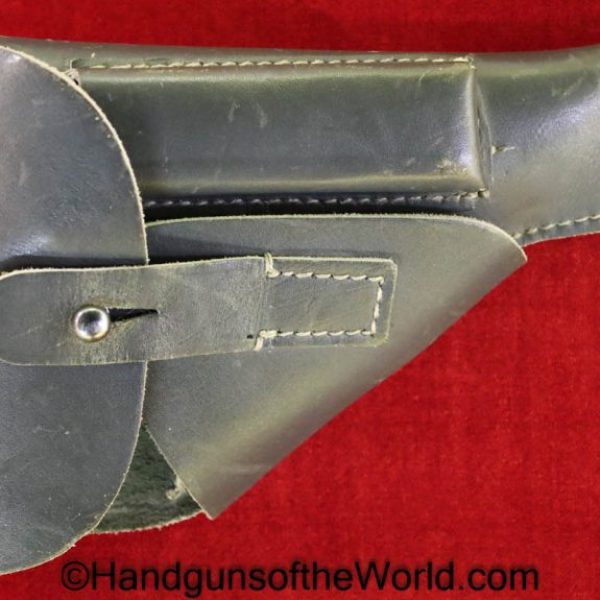 Beretta, 1934, 1935, Holster, WWII, Era, WW2, Original, Collectible, Italy, Italian, Green, leather, breakaway, pattern, unmarked, Handgun, Pistol