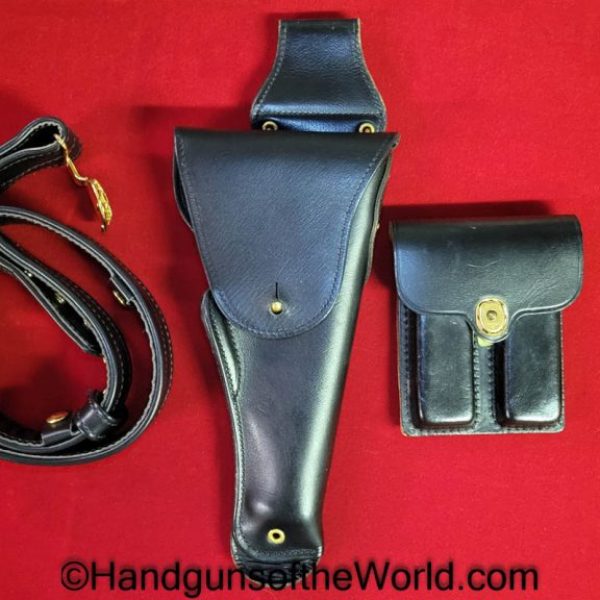 Colt, 1911A1, General Officers, Holster, Belt Rig, Smooth, black, leather, Original, Collectible, 1911, 45, .45, General, Officer, Rig, General Officer