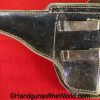 CZ-38, Holster, German, Dated, 1940, Black, Leather, hard shell, C. Budiscowsky-Wien, WaA47, P39t, Original, Collectible, WWII, WW2, Germany, CZ, 38, CZ38