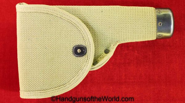 Colt, 1911, Experimental, Mills, Officers, Holster, Belt Rig, Mint, Green, canvas, Original, Collectible, Americana, Handgun, Pistol, American, USA, US
