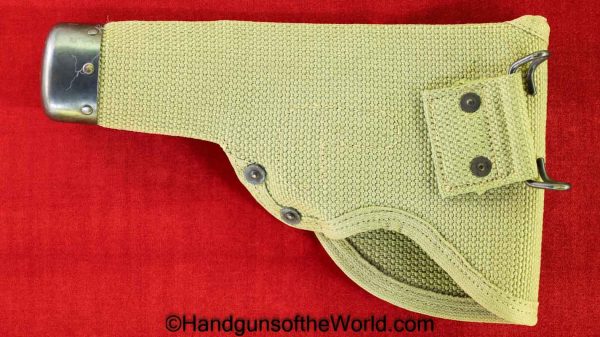 Colt, 1911, Experimental, Mills, Officers, Holster, Belt Rig, Mint, Green, canvas, Original, Collectible, Americana, Handgun, Pistol, American, USA, US