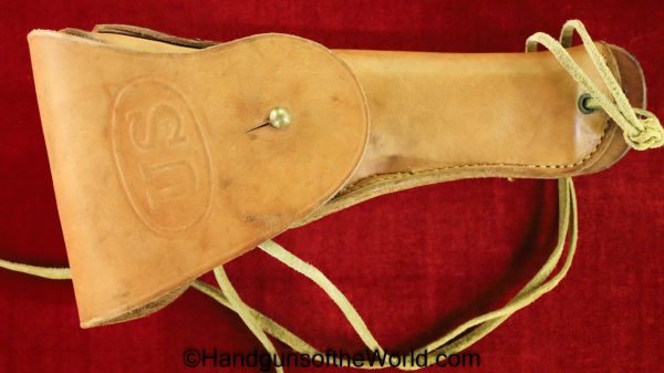 Colt, 1911A1, Holster, Crump, 1942, Tan, leather, US, Original, Collectible, Handgun, Pistol, 1911, 45, .45, WWII, WW2, Americana, American, America, USA