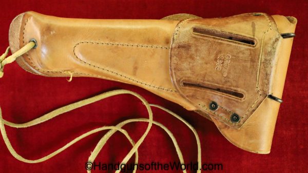 Colt, 1911A1, Holster, Crump, 1942, Tan, leather, US, Original, Collectible, Handgun, Pistol, 1911, 45, .45, WWII, WW2, Americana, American, America, USA