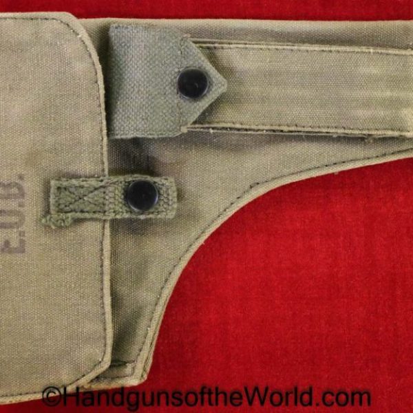 Colt, Government Model, Holster, Brazilian, E.U.B., Green, canvas, with snap closures, Brazilian Expeditionary Forces, Brazil, Original, Collectible, 1911