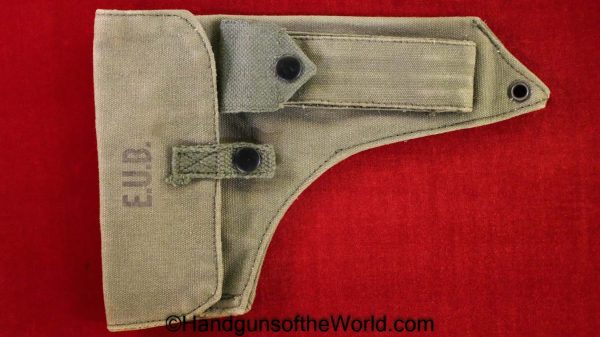 Colt, Government Model, Holster, Brazilian, E.U.B., Green, canvas, with snap closures, Brazilian Expeditionary Forces, Brazil, Original, Collectible, 1911