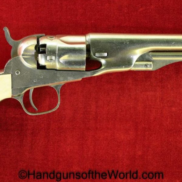 Colt, 1862, Police, 36, Factory Nickel, Ivory Grips, .36, Nickel, Ivory, Grip, Handgun, Revolver, Antique, Collectible, 1862 Police, Non-FFL, Non FFL