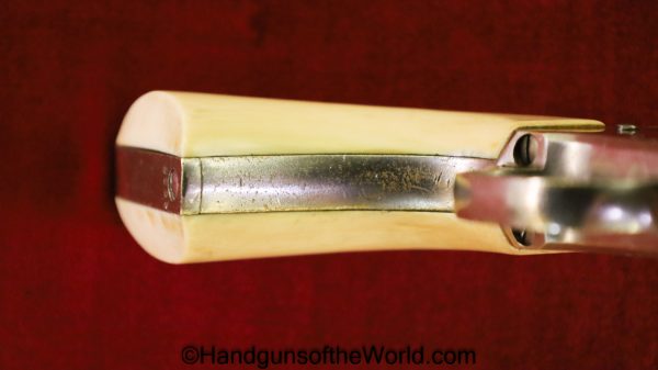 Colt 1862 Police, .36 Caliber, Factory Nickel with Ivory Grips - Image 3