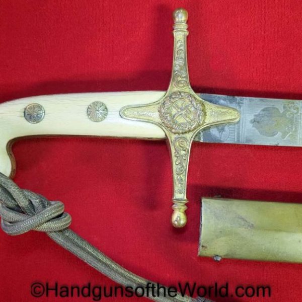 British, 1831, General Officers, Mameluke, Sword, English, Original, Collectible, Etched, Ivory, Gold, General, Officer, Officers, UK, England, Britain