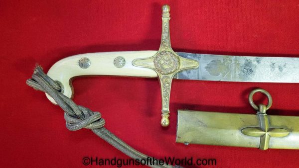 British, 1831, General Officers, Mameluke, Sword, English, Original, Collectible, Etched, Ivory, Gold, General, Officer, Officers, UK, England, Britain
