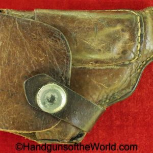 Frommer, Liliput, Holster, Repurposed, brown, leather, large snap closure, Unmarked, Original, Collectible, VP, Vest Pocket, Period, Vintage, Old