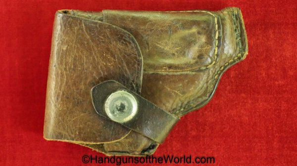 Frommer, Liliput, Holster, Repurposed, brown, leather, large snap closure, Unmarked, Original, Collectible, VP, Vest Pocket, Period, Vintage, Old