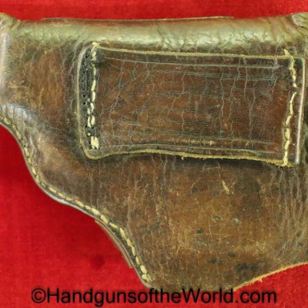 Frommer, Liliput, Holster, Repurposed, brown, leather, large snap closure, Unmarked, Original, Collectible, VP, Vest Pocket, Period, Vintage, Old