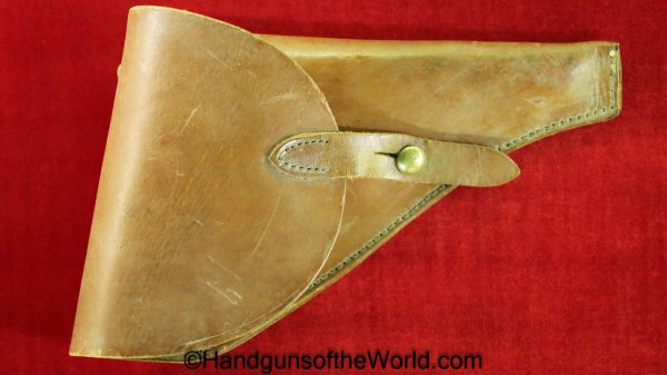 French, 1892, Revolver, Holster, Brown, leather, Original, Collectible, France, Model, Handgun, Pistol, WWI, WW1, Vintage, Period, Real, Old, Lebel