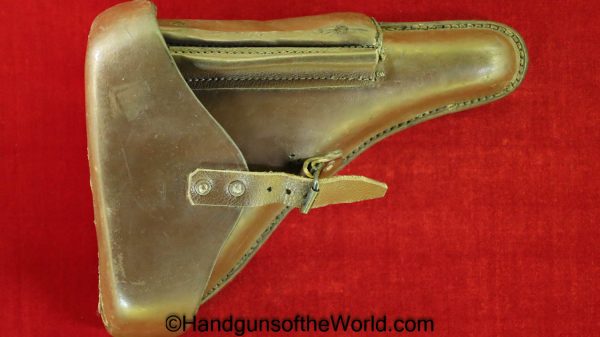 Finnish, Lahti, L-35, Holster, Brown, leather, Original, Collectible, Finland, L35, L.35, L 35, WWII, WW2, Handgun, Pistol, SA, AV3, Belt