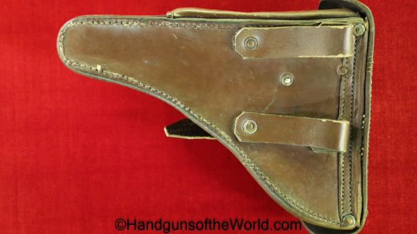 Finnish, Lahti, L-35, Holster, Brown, leather, Original, Collectible, Finland, L35, L.35, L 35, WWII, WW2, Handgun, Pistol, SA, AV3, Belt