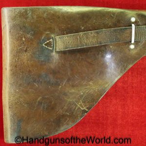 Femaru, Model, 37M, Holster, Brown, leather, full flap, Original, Collectible, 37, M37, Hungarian, Hungary, WWII, WW2, Dual Magazine Pouches