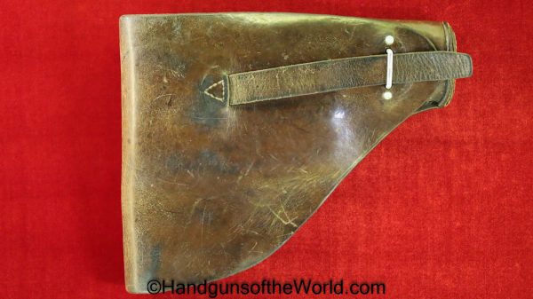 Femaru, Model, 37M, Holster, Brown, leather, full flap, Original, Collectible, 37, M37, Hungarian, Hungary, WWII, WW2, Dual Magazine Pouches