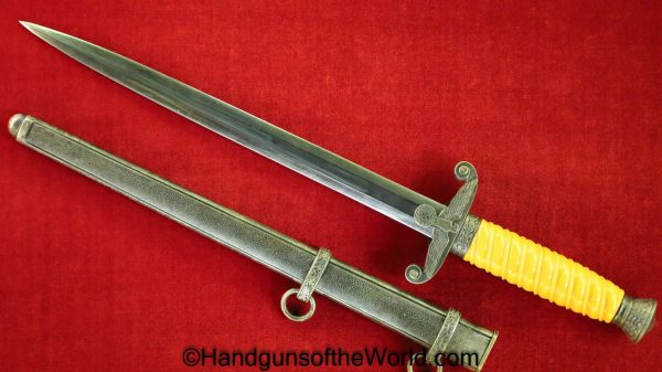 German, Army, Officers, Dagger, E&F Horster, Officer, Herr, Germany, WWII, WW2, Original, Collectible, Knife, with Scabbard, Horster, E&F