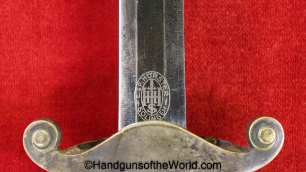 German, Army, Officers, Dagger, E&F Horster, Officer, Herr, Germany, WWII, WW2, Original, Collectible, Knife, with Scabbard, Horster, E&F