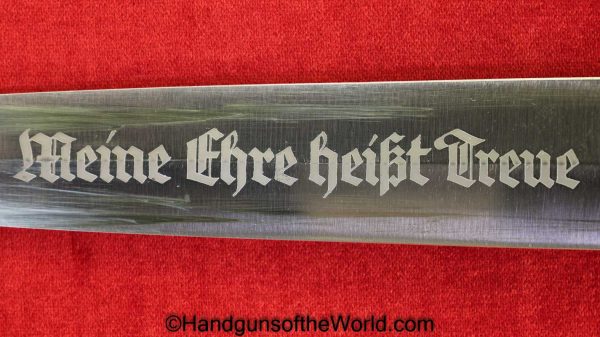 German, 1938, SS, Dagger, Gustav Spitzer, with Hanger, Original, Collectible, Germany, WWII, WW2, Knife, NSDAP, Blade, Rare, RZM, Black, Scabbard