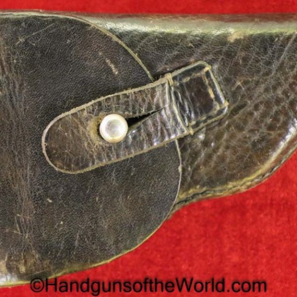 Haenel Schmeisser, Model 1, Holster, Original, Collectible, Unmarked, black, leather, Haenel, Schmeisser, Model I, Model, 1, I, Period, Vintage, Real
