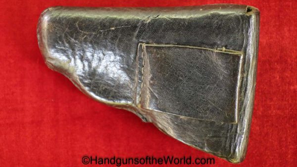 Haenel Schmeisser, Model 1, Holster, Original, Collectible, Unmarked, black, leather, Haenel, Schmeisser, Model I, Model, 1, I, Period, Vintage, Real