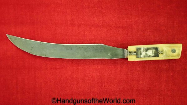 Knife, with Theatre Altered Grips, Sweetheart, Grips, Grip, Sweet Heart, Original, Collectible, Rodeson Cutlery Co, WWII, WW2, Theatre, Altered