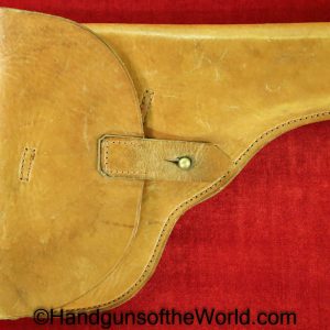 Kongsberg, 1914, Holster, German, WWII, Unmarked, tan, leather, Original, Collectible, Colt, Colten, Germany, WW2, Handgun, Pistol, Norwegian, Norway