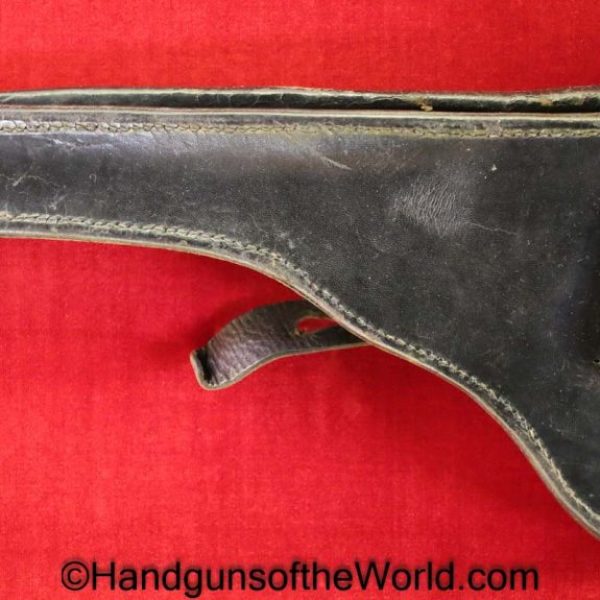 Luger, P.08, Holster, German, WWI, Dated, 1917, Brown, leather, hard shell, Artillery, Original, Collectible, WW1, Germany, P08, P 08, P-08, LP08, LP-08