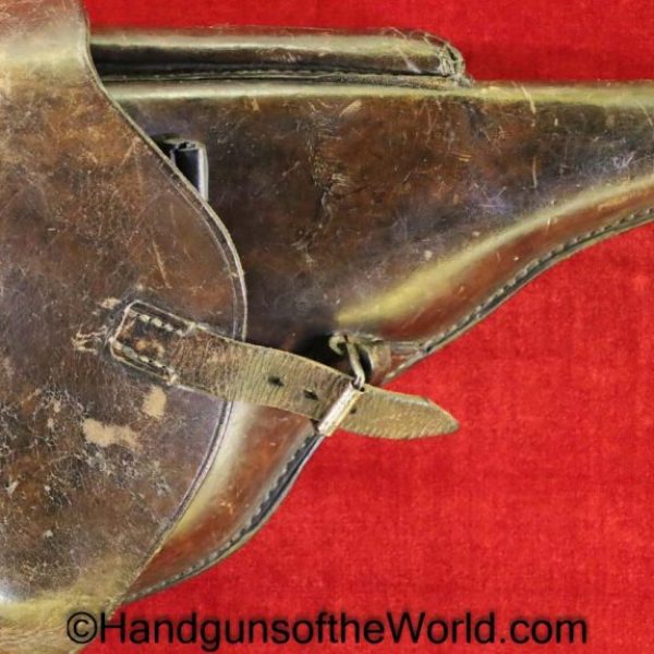 Luger, P.08, Holster, German, WWII, Dated, 1940, Brown, leather, hard shell, Wein, 40, WaA41, Original, Collectible, WW2, Germany, P08, P 08, P-08, WaA 41