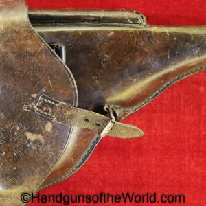 Luger, P.08, Holster, German, WWII, Dated, 1940, Brown, leather, hard shell, Wein, 40, WaA41, Original, Collectible, WW2, Germany, P08, P 08, P-08, WaA 41