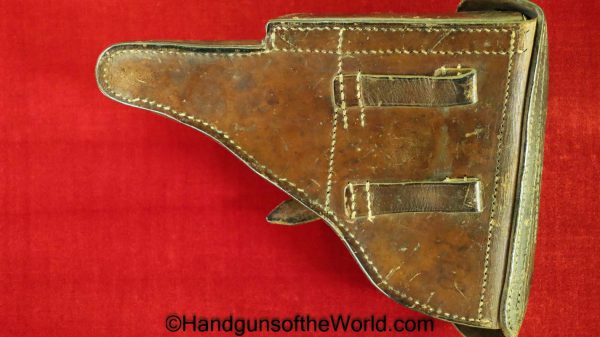 Luger, P.08, Holster, German, WWII, Dated, 1940, Brown, leather, hard shell, Wein, 40, WaA41, Original, Collectible, WW2, Germany, P08, P 08, P-08, WaA 41