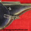 Luger, P.08, Holster, German, WWII, Dated, 1942, black, leather, hard shell, jln, 42, WaA, Original, Collectible, WW2, Germany, P08, P 08, P-08