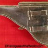 Luger, P.08, Holster, German, WWII, Dated, 1938, Brown, leather, hard shell, R. Ehrhardt Poessneck, Original, Collectible, WW2, Germany, P08, P 08, P-08