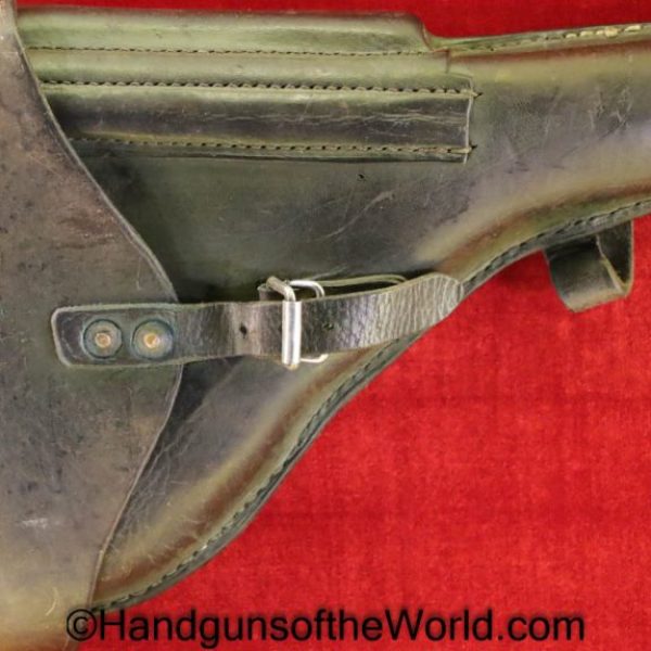 Finnish, M-23, Luger, Holster, with Stock Straps, Brown, leather, Shoulder, Stock, straps, Original, Collectible, M23, M 23, M.23, Finland, WWII, WW2