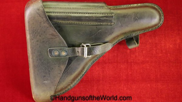 Finnish, M-23, Luger, Holster, with Stock Straps, Brown, leather, Shoulder, Stock, straps, Original, Collectible, M23, M 23, M.23, Finland, WWII, WW2