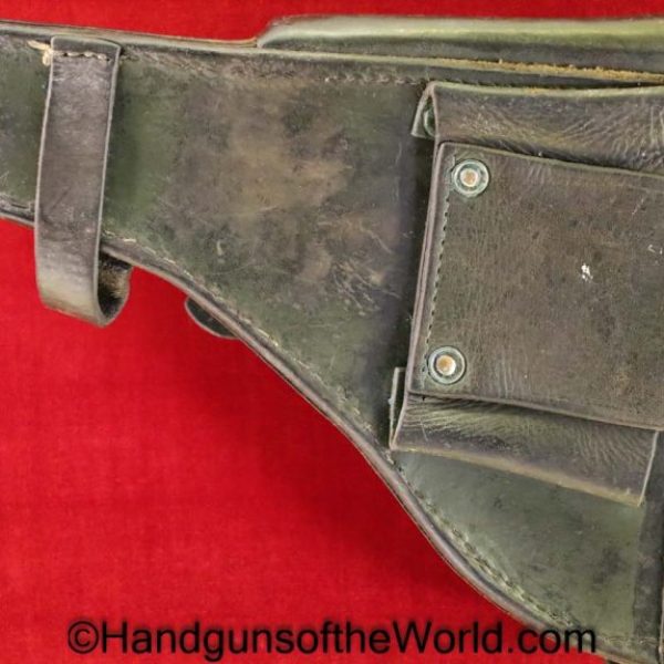 Finnish, M-23, Luger, Holster, with Stock Straps, Brown, leather, Shoulder, Stock, straps, Original, Collectible, M23, M 23, M.23, Finland, WWII, WW2
