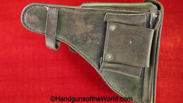Finnish, M-23, Luger, Holster, with Stock Straps, Brown, leather, Shoulder, Stock, straps, Original, Collectible, M23, M 23, M.23, Finland, WWII, WW2
