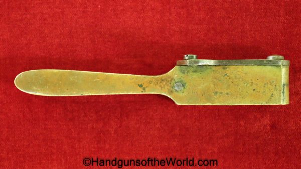Colt, Bullet Mold, .36, Caliber, brass, straight legs, squared spruce Cutter, Original, Collectible, 36, Bullet, Mold, Lead, Old, Vintage, Real, Period