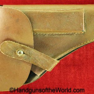Mauser, HSc, Holster, WWII, Era, Unmarked, brown, Ersatz, Original, Collectible, WW2, German, Germany, Handgun, Pistol, Hand gun, Pocket, Vintage, Period