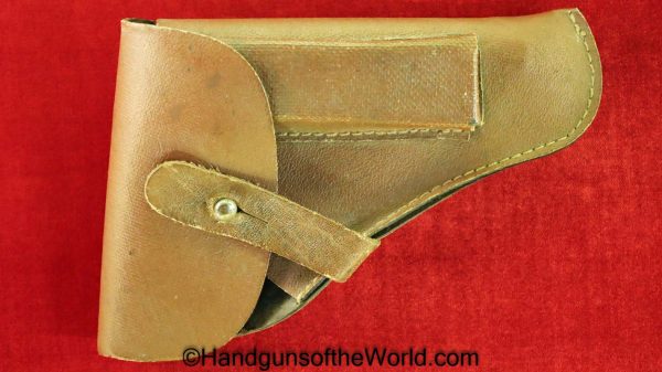 Mauser, HSc, Holster, WWII, Era, Unmarked, brown, Ersatz, Original, Collectible, WW2, German, Germany, Handgun, Pistol, Hand gun, Pocket, Vintage, Period
