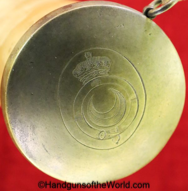 Powder Horn with Brass Engraved End Cap - Image 6
