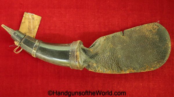 Period, Powder Horn, carved, steer, horn, Moccasin extension bag, Moccasin, Bag, Original, Collectible, Powder, Horn, Old, Vintage, Real, Extension