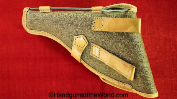 Russian, 1895, Nagant, Revolver, Holster, Brown, Pebble grain, leather fittings, Ink stamps, dated, 1988, with screwdriver, with cleaning rod, Original