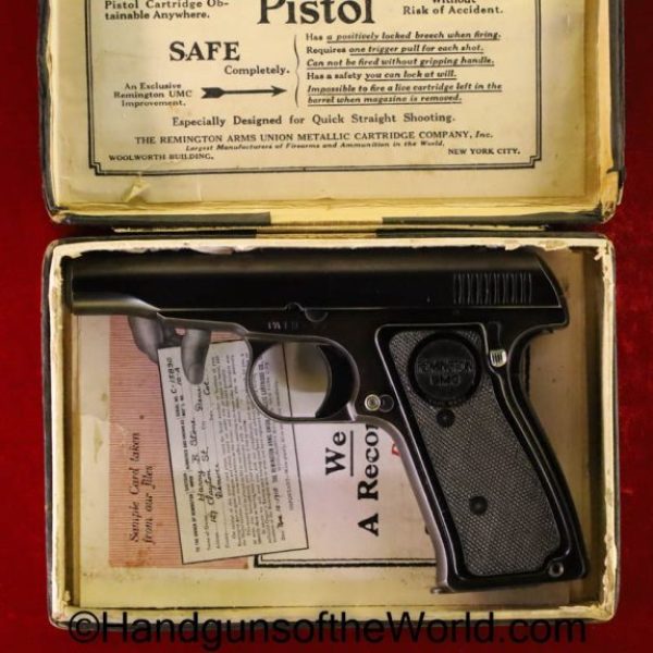 Remington, Model 51, .380, with Box, Boxed, 51, Model, 380, acp, auto, Americana, Handgun, Pistol, C&R, Collectible, Hand gun, Pocket, 9mm