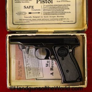 Remington, Model 51, .380, with Box, Boxed, 51, Model, 380, acp, auto, Americana, Handgun, Pistol, C&R, Collectible, Hand gun, Pocket, 9mm