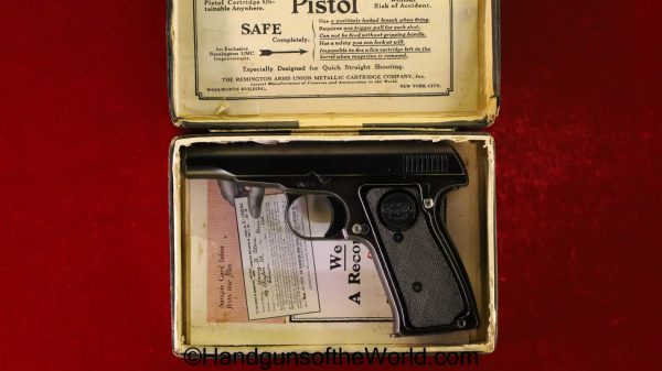 Remington, Model 51, .380, with Box, Boxed, 51, Model, 380, acp, auto, Americana, Handgun, Pistol, C&R, Collectible, Hand gun, Pocket, 9mm