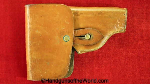 Franz Stock, Vest Pocket, Holster, Unmarked, tan, leather, Original, Collectible, VP, Franz, Stock, German, Germany, Handgun, Pistol, Hand gun, Real, Vintage
