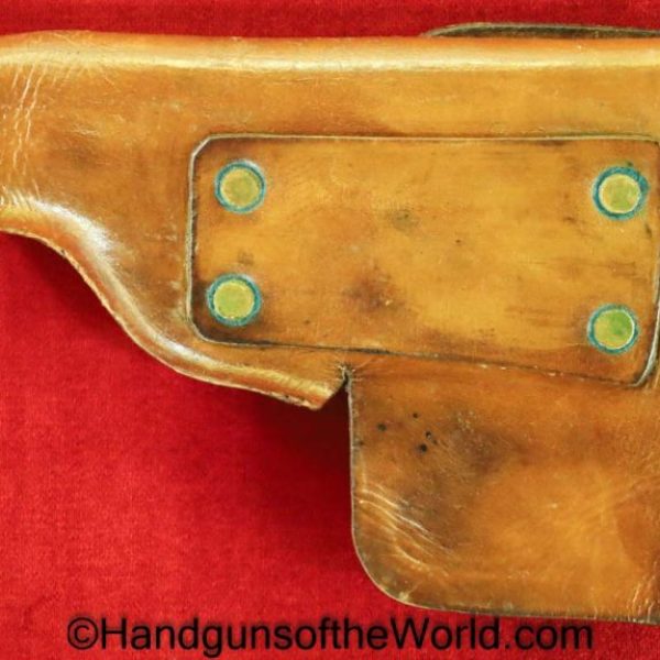 Franz Stock, Vest Pocket, Holster, Unmarked, tan, leather, Original, Collectible, VP, Franz, Stock, German, Germany, Handgun, Pistol, Hand gun, Real, Vintage